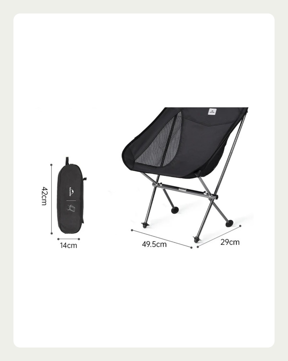 Ghế dã ngoại siêu nhẹ Naturehike (0,95 kg)